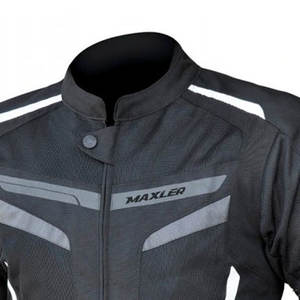 Veste en maille textile pour moto d'été de haute qualité avec col montant Nouveau design Coupe-vent et respirant Logo personnalisé sur le devant - Product Image 3