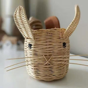 Panier pour enfants tissé à la main Mini paniers de souris en rotin naturel pour enfants panier en forme d'animal fabriqué au Vietnam - Product Image 3