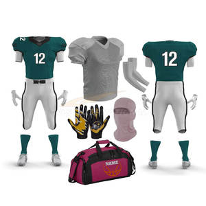 Vente en gros d'uniformes de football américain bon marché Forfait d'entraînement personnalisé par sublimation Équipes de jeunes adultes hommes femmes Commandes en gros - Product Image 1