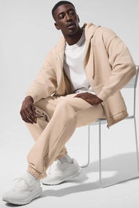 Sudadera unisex con cremallera completa de 2 piezas de gran tamaño con logotipo personalizado más vendido, ropa de calle mezclada de algodón pesado, sudadera con cremallera para hombre - Product Image 5