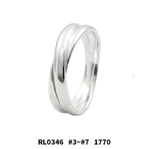 Ancho 5mm doble círculo 925 plata esterlina chapado en oro rosa logotipo personalizado accesorios de boda anillos de pareja - Product Image 6