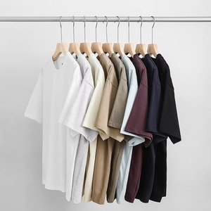 เสื้อยืดสตรีทแวร์เปิดไหล่260GSM สำหรับผู้ชายเสื้อยืดขนาดใหญ่ออกแบบได้ตามที่ต้องการ - Product Image 1