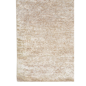 พรมขนสัตว์ผสมไหมถักมือลายเอนโทรปี ไอวอรี่ รุ่น AKWS-13054 ลายแบบนามธรรม สำหรับห้องนั่งเล่น รูปทรงสี่เหลี่ยมผืนผ้า เหมาะสำหรับวัยรุ่น ใช้ปูทางเข้าบ้าน - Product Image 4