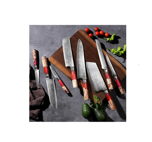 Cuchillo de madera y resina de 210MM, mango de madera y resina con núcleo de acero de 3 capas para Color personalizado, gran oferta - Product Image 5