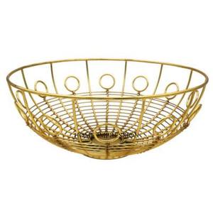 Aluminio fundido de alto grado de oro aspecto atractivo más elegante mesa de diseñador único centro de mesa de gran tamaño frutas y cesta de pan - Product Image 4