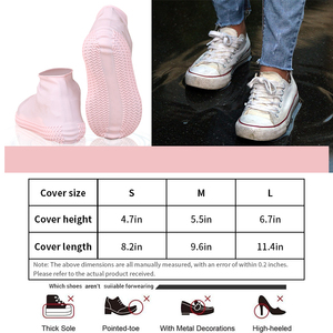 Protecteur de couvre-chaussures en silicone pour l'extérieur protecteur de chaussures de voyage imperméable et résistant à l'usure - Product Image 5
