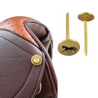 Cadeau souvenir de cheval promotionnel logo personnalisé longues épingles tête de selle en métal clou