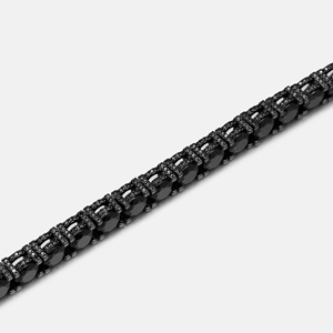 Pulsera de Perlas de Agua Dulce con Diamantes Negros para Hombre y Mujer, Joyería Hip Hop de Lujo con Cierre de Seguridad en Caja de Regalo - Product Image 5