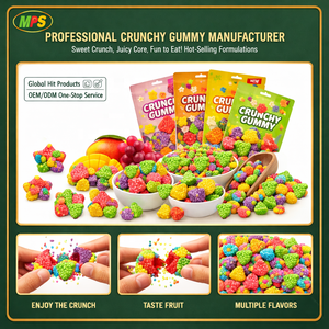 Caramelos de Goma Premium con Doble Textura y Cubierta Crujiente |   <span class=keywords><strong>Dulces</strong></span> Crujientes Rellenos de Jugo Real Halal para Supermercados - Product Image 2