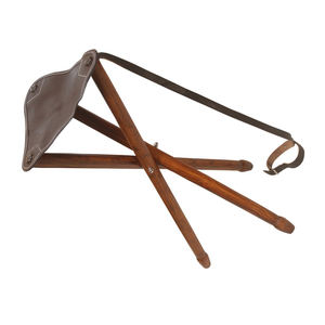 High Quality Custom Made Portable Eco-Friendly Leather Folding Camping Stool Quality Wooden <b>Tripod</b> Chair Outdoor <b>Hunting</b> - Product Image 6