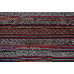 3.3x7.4 ft Rug, Turkish Vintage Area Rug, <b>Red</b> Kilim <b>Wool</b> Rug - Product Image 5