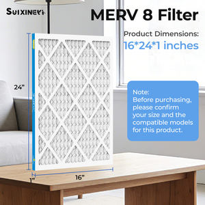 Filtre à air SUIXINEYI MERV 8 16x20x1, économie d'énergie pour la climatisation domestique, fournaise, HVAC, forme rectangulaire - Product Image 3