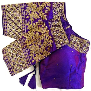 Hermosa moda pesada seda suave con lentejuelas bordado trabajo blusa mujer moda fabricante - Product Image 1