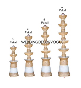 เสาไฟเบอร์สีทองประดับคริสตัลสำหรับตกแต่งทางเดินในงานแต่งงานชุดเสาทางเดินหรูหราสำหรับการขึ้นเวที - Product Image 2