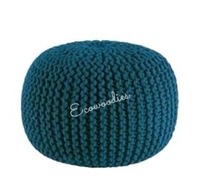 Pouf ottoman en crochet industriel 100% coton, qualité supérieure, rond, avec rangement, léger, empilable, pour chambre à coucher, jardin