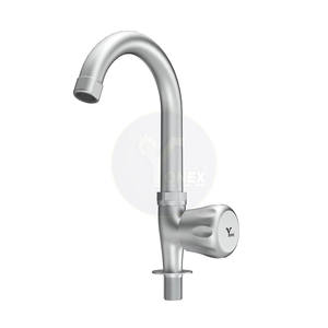 Single <b>Basin</b> Tap Water Fitting With Curved Spout Smooth Control Knob And Steady Flow Suitable For Hot And Cool Water Use - Product Image 1