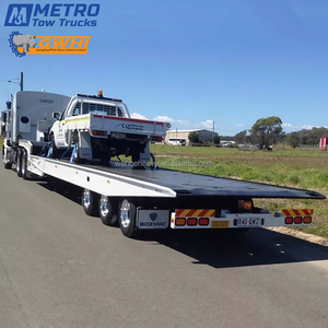 Remolque plano hidráulico de 50 toneladas con ejes triples para <span class=keywords><strong>Transporte</strong></span> <span class=keywords><strong>Internacional</strong></span> de Automóviles y <span class=keywords><strong>transporte</strong></span> de cortacésped - Product Image 1