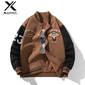 Haute Qualité OEM Hommes Printemps Mince Baseball Varsity Veste Coloré Hiphop Velours Chenille Broderie Streetwear Long Vêtements - Product Image 2