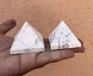 Pyramide de cristal de marbre blanc, pyramide de pierre, pyramides de marbre pour la décoration - Product Image 6