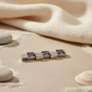 Women's Fashion Jewelry <b>Silver</b> Crystal <b>Necklace</b> with Cubic Zirconia <b>Pendant</b> - Product Image 1