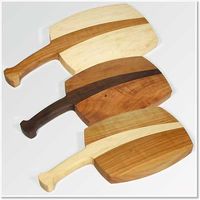 Planche à découper en bois naturel de mangue/acacia, résistante au lave-vaisselle, marque Star Crafts India, forme ovale, grande taille