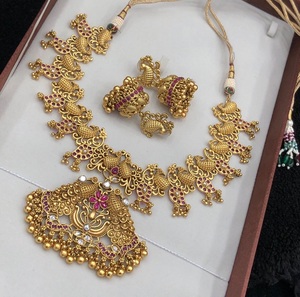 สร้อยคอขัดเงาพรีเมี่ยมคุณภาพระดับพรีเมียมเครื่องประดับสำหรับผู้หญิงทองโบราณแบบดั้งเดิมสำหรับงานแต่งงานงานปาร์ตี้ดีไซน์หรูหรา - Product Image 2