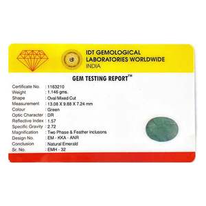 มรกต-5.73 กะรัต คริสตัลธรรมชาติทรงเหลี่ยม ปรับแต่งได้ สีเขียวเข้ม ผลิตในห้องปฏิบัติการ หลากหลายรูปทรง รวมถึงรูปไข่ รูปหยดน้ำ รูปแปดเหลี่ยม - Product Image 4