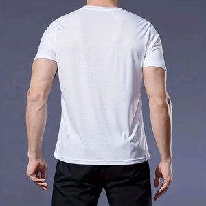 Camisetas de hombre de alta calidad 100% algodón en blanco camiseta de hombre impresión diseño personalizado talla grande para verano fresco - Product Image 3