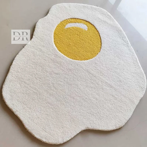 พรมขนสัตว์สีขาวตกแต่งด้วยมือสไตล์ทันสมัยขนาดพิเศษสำหรับห้องนั่งเล่นห้องรับประทานอาหารในบ้านสำหรับการวาดภาพและการใช้ในห้องเล่น - Product Image 1