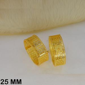 Gold Plated Floral Cutwork Bangles Bracelet Heavy Traditional <b>Wedding</b> Bangles Indian Bridal Jewelry Mahavir Imitation Jewellery - Product Image 1