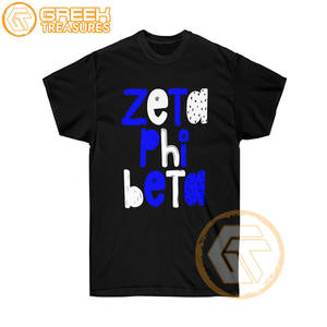 Venta al por mayor personalizada Zeta Phi Beta mujeres camiseta hermandad ropa algodón camisetas más finas mujeres fraternidad prendas - Product Image 2