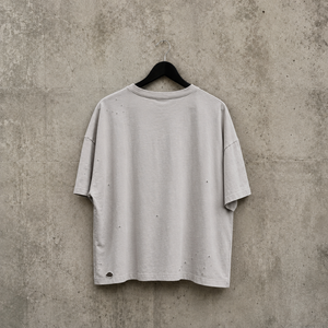 HG Clothing Manufacturers เสื้อยืดคอตตอนหนาน้ำหนักมาก พิมพ์ลายสกรีนแบบกำหนดเอง ทรงโอเวอร์ไซส์ ตัดสั้น ทรงบ็อกซี่ สำหรับผู้ชาย - Product Image 2