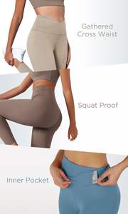 Leggings de Mujer de Cintura Alta con Tejido de Compresión Sólido, Paneles Laterales de Malla, Longitud Completa, Transpirabilidad Extra - Product Image 5