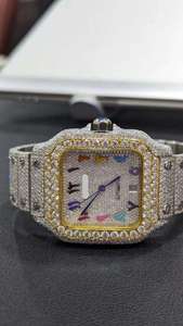 Reloj de Diamantes Moissanite VVS, Relojes Mecánicos de Lujo Personalizados de Estilo Hip Hop, Relojes Mecánicos de Lujo Totalmente Blancos para Hombre - Product Image 4