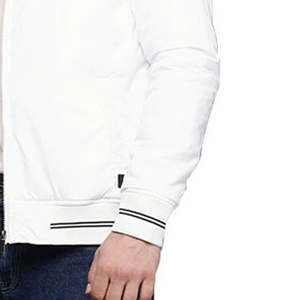 Veste universitaire à col montant pour homme, tendance, design uni, vêtements d'hiver pour adultes, pour une utilisation en extérieur, avec manches en cuir, varsity - Product Image 6