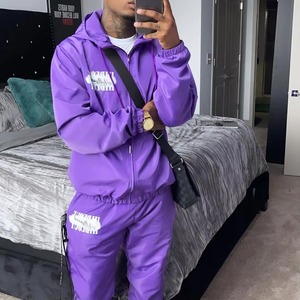 เสื้อกันลมมีซิปสำหรับผู้ชายเสื้อแจ็คเก็ตกันลมเรียบเงาออกแบบได้ตามต้องการ - Product Image 3