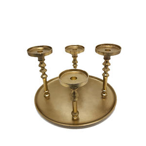 Martelé Design Métal Bougie Pilier Titulaire Argent Fini Pour La Maison De Mariage De Noël De Table Éclairage Décor À La Main En Vrac - Product Image 5