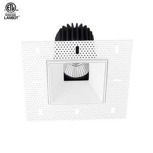 ETL 4 Inch Trimless Gimbal <strong>Square</strong> Downlight Luminaire, White Finish, LED <strong>Recessed</strong> <strong>Light</strong> Fixtures Dimmable 12W=120W, - Product Image 5