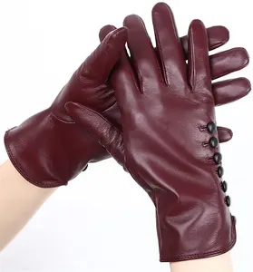 Gants de mode en cuir pour femmes/nouvelle Collection de gants d'hiver en cuir véritable à la mode