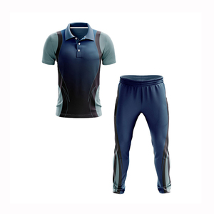 เครื่องแบบคริกเก็ตของผู้ชายเครื่องแบบกีฬาคริกเก็ตเสื้อแขนครึ่งท่อนทำจากโพลีเอสเตอร์100% - Product Image 1