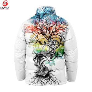 Men's Fashion Winter Jacket Waterproof <b>down</b> with Warm Puffer Canvas Fabric Stand Collar Sublimation Design - Product Image 4