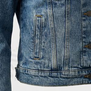 Veste en jean décontractée pour femme en coton, boutons recouverts, manches longues, taille ajustable, coupe décontractée confortable, respirante, élégante et tendance - Product Image 5