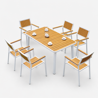 Tables et chaises d'extérieur en aluminium, mobilier de patio, design pastoral anti-corrosion, ensembles de jardin multifonctionnels pour repas