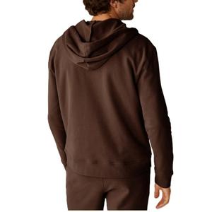 Sweat-shirt à capuche zippé intégral 100 % coton uni pour homme, écologique, 240 g, fabriqué au Bangladesh, décontracté, grande taille, pour l'hiver, respirant et anti-humidité - Product Image 2