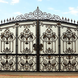 Porte en fer forgé de haute qualité avec accessoires personnalisables pour une entrée de jardin décorative ou une allée résidentielle - Product Image 2