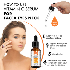 เซรั่มลดเลือนริ้วรอย 30 มล. ขายส่ง บำรุงผิวหน้า กระจ่างใส พรีเมียม วิตามินซี 20% ผสมไฮยาลูรอน - Product Image 4