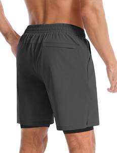 Custom Athletic Mesh <b>Shorts</b> <b>with</b> Compression Liner <b>Phone</b> <b>Pocket</b> Sporty Style for Workout Sports Fitness Gym Running Jogging - Product Image 3