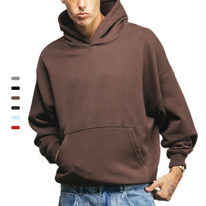 OEM Streetwear cagoule à capuche Boxy Heavyweight Full Zip up Hoodies Logo personnalisé recadrée épais sweats à capuche unis unisexe - Product Image 1