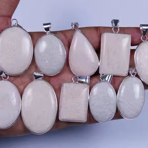 Oferta de Navidad: Increíble Amazonita Blanca Natural de Alta Calidad, Gema Suelta con Bisel Plateado, Joyería de Moda - Product Image 1