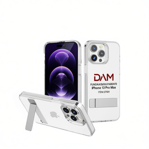 Funda Transparente Antigolpes de TPU+PC con Soporte de Tira para 13 Pro Max - Product Image 1